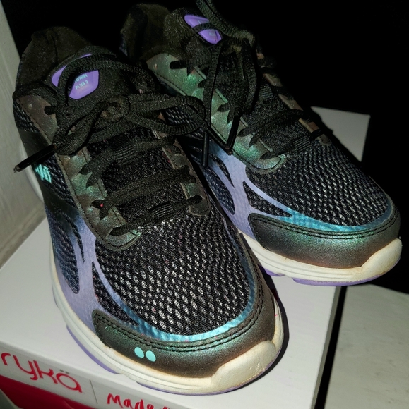 RYKÄ Devo Plus 2 Black/Purple Reflective Walking Sneakers Athletic Tennis Shoes - Picture 13 of 16